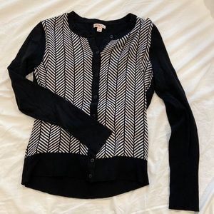 Black and white cardigan